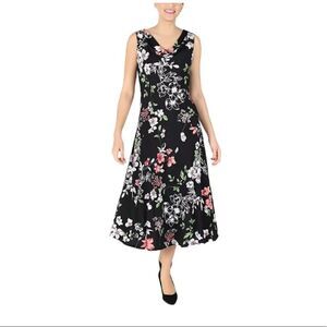 Robbie Bee Floral -Print Midi Dress